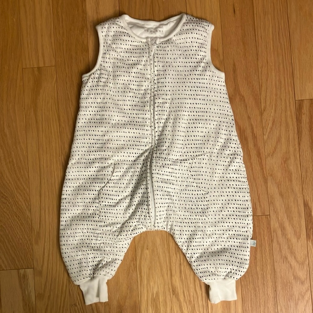 White Sleeveless Sleep Sack Pajamas